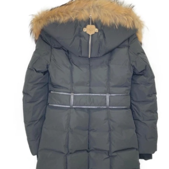 Womens Mackage Lavish Trish Black Fur Hood Trim Zip Duck Down Puffer Coat XS - Picture 9 of 9